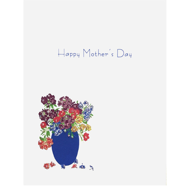 Blue Vase Mother's Day Card