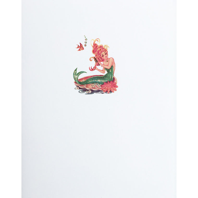 Greeting Card Green Mermaid - Lumia Designs