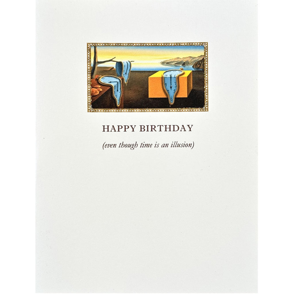 Melting Clocks Birthday Card