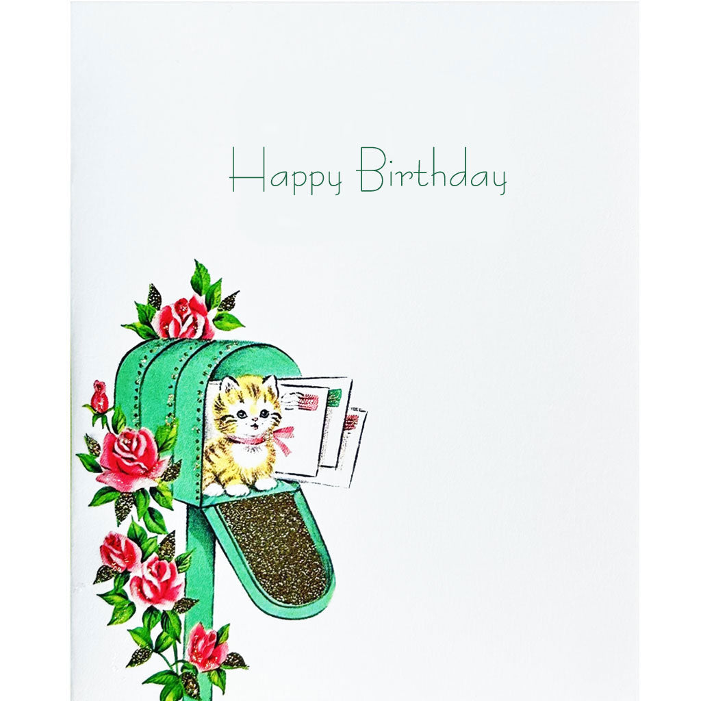 Kitten Mailbox Birthday Card