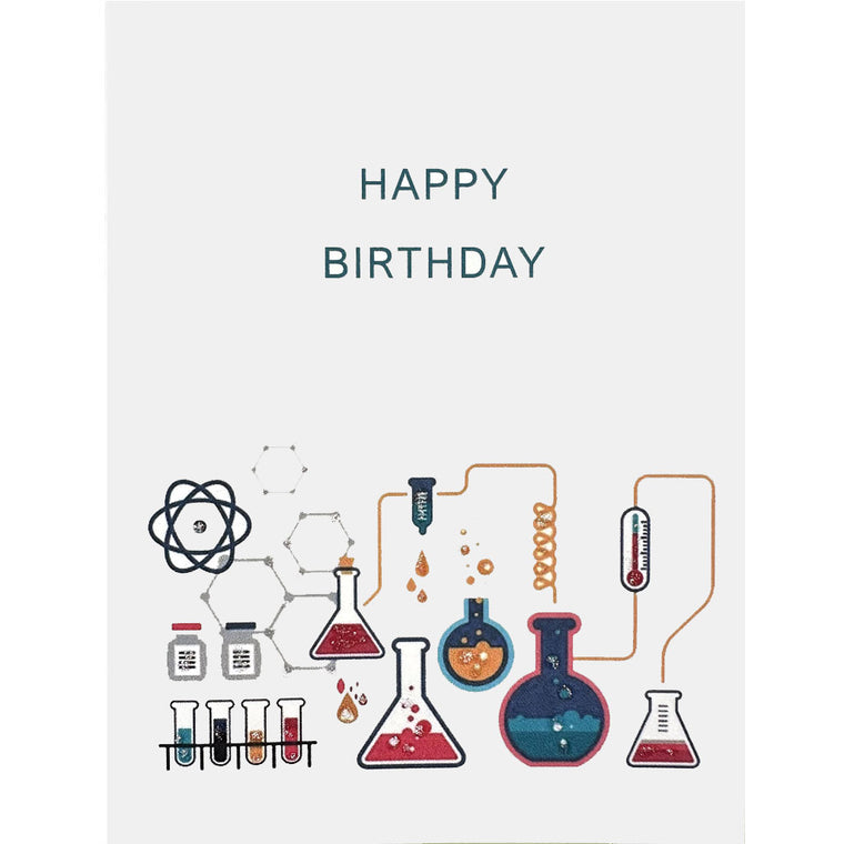 Science Lab Birthday Card
