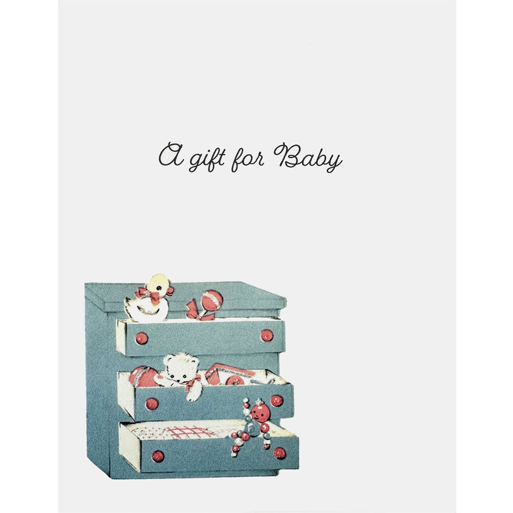 Dresser with Toys Baby Card