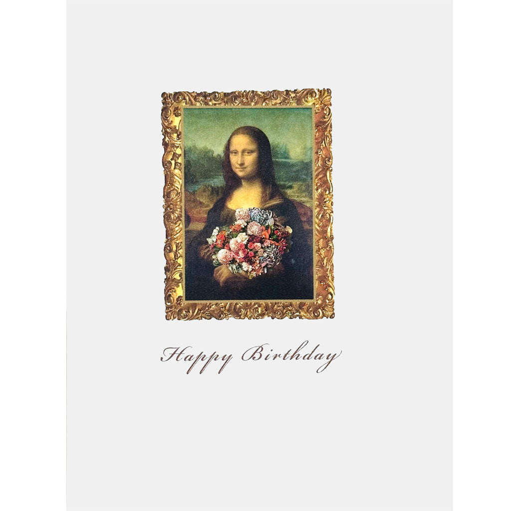 Mona Lisa Birthday Card