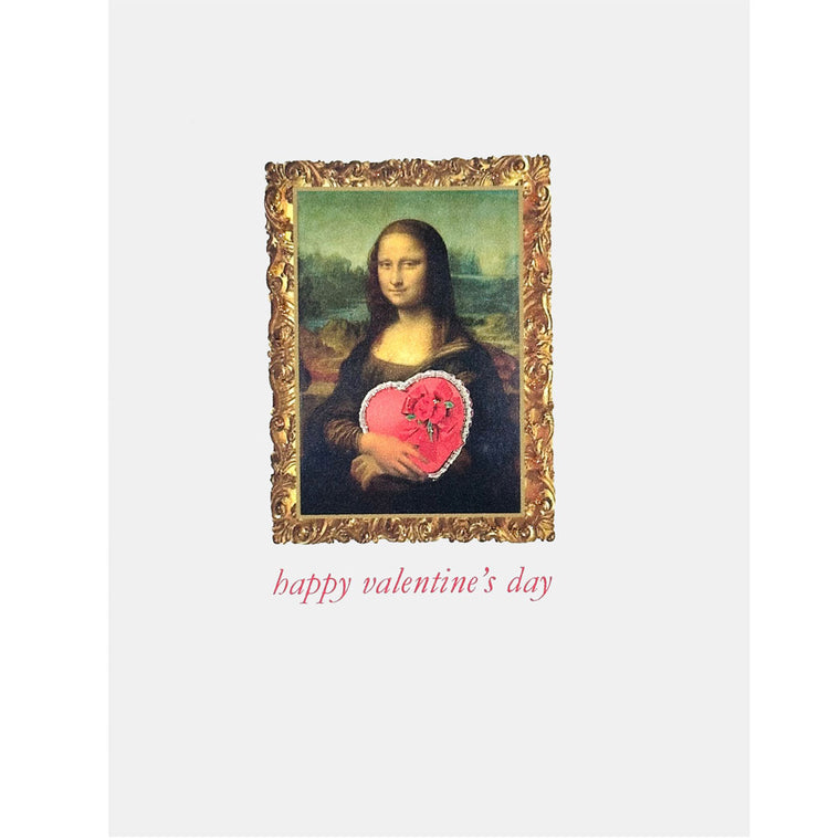 Mona Lisa Valentine's Day Card