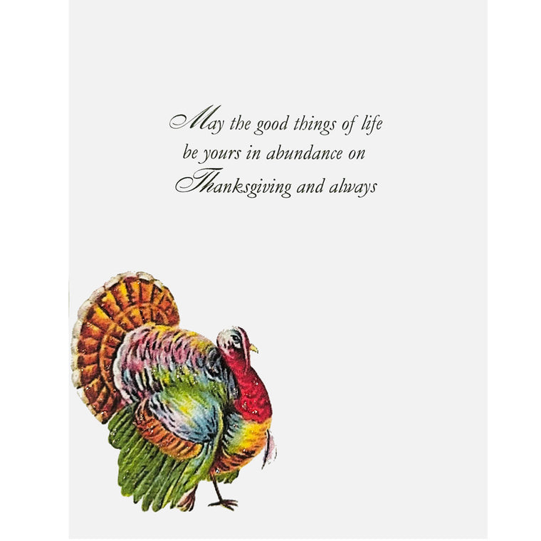 Abundance Turkey Thanksgiving Card