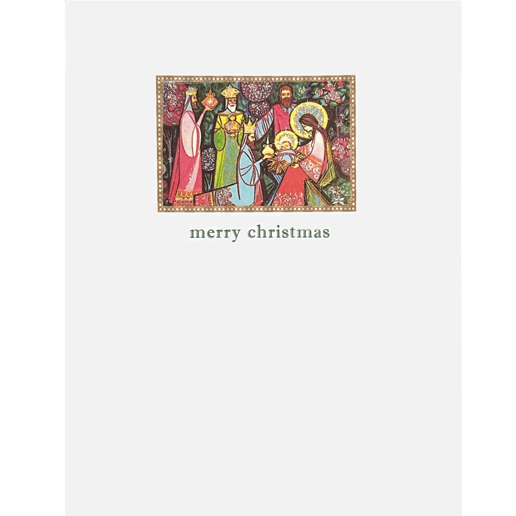 Retro Nativity Scene Card