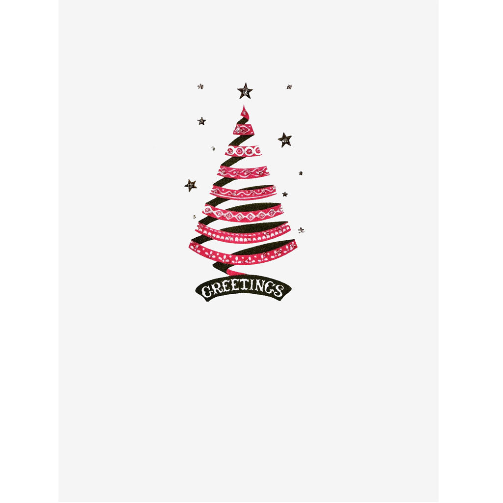 Pink Xmas Tree Card