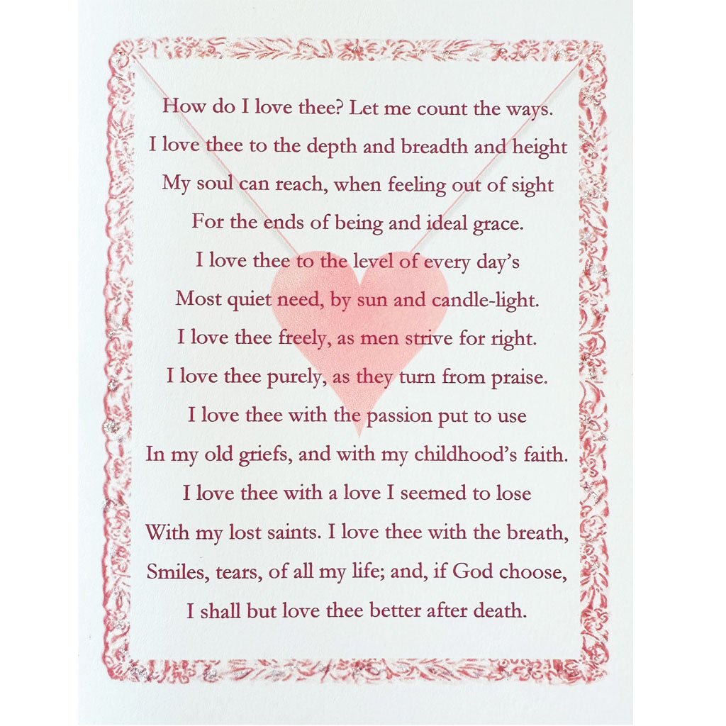 Sonnet 43 Love Card