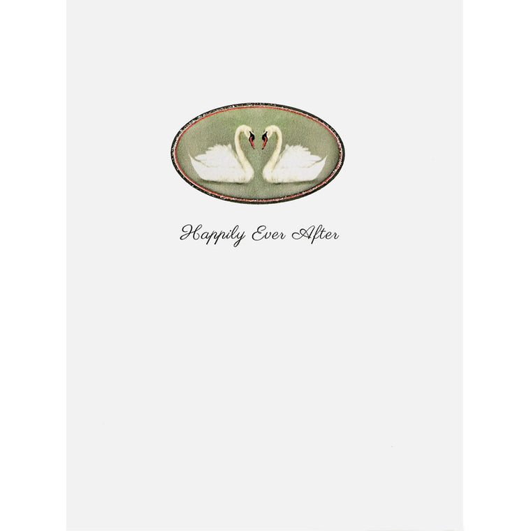 Swans Wedding Card