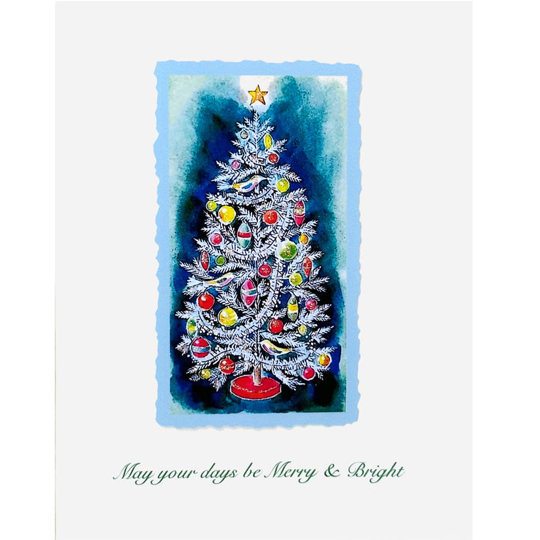Merry & Bright Christmas Tree Card