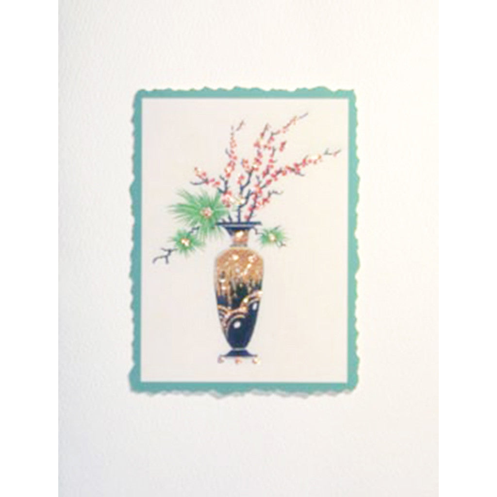 Greeting Card Asian Vase - Lumia Designs