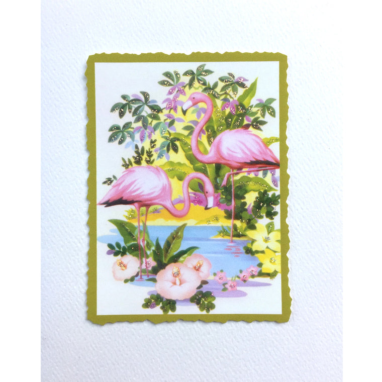 Pink Flamingos Card