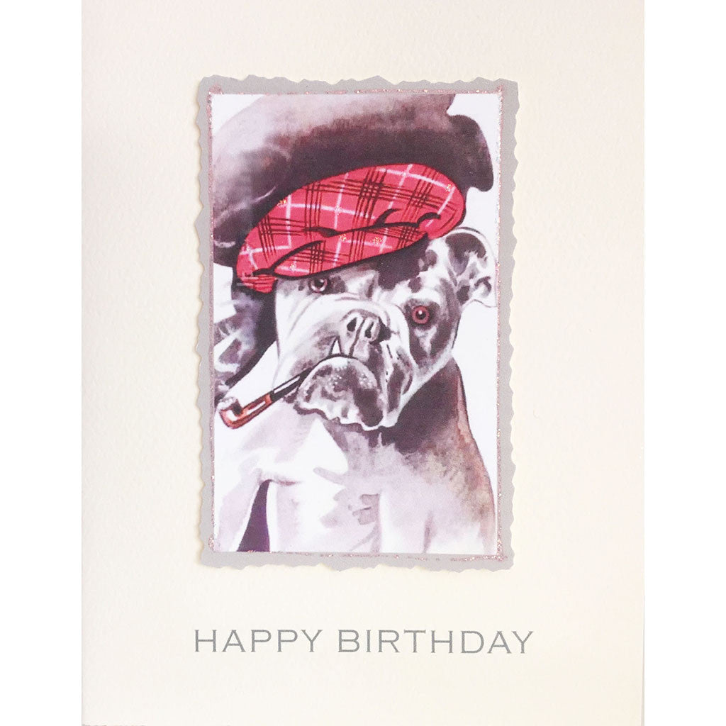 Greeting Card Butch Bulldog Birthday - Lumia Designs