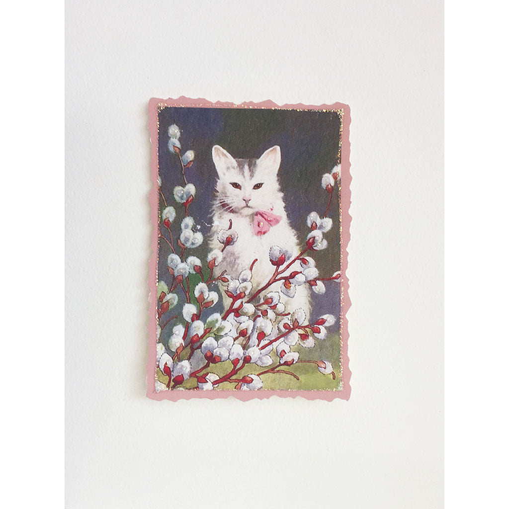 Greeting Card AM-17W Kitty Willow - Lumia Designs