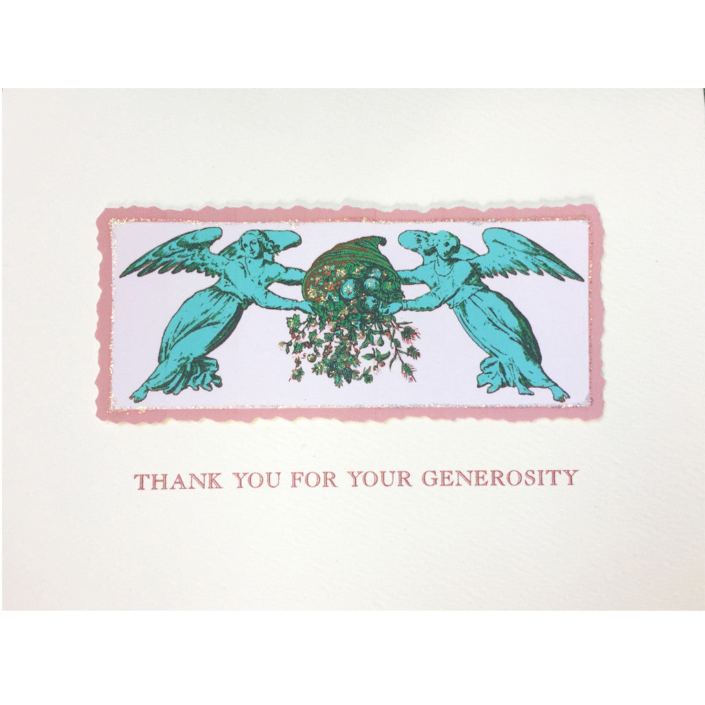 Cornucopia Angels Greeting Card. Lumia Designs