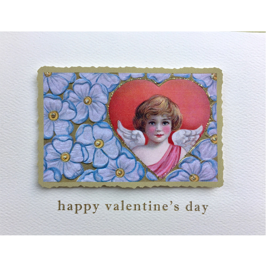 Angel with Flowers Valentine's Card