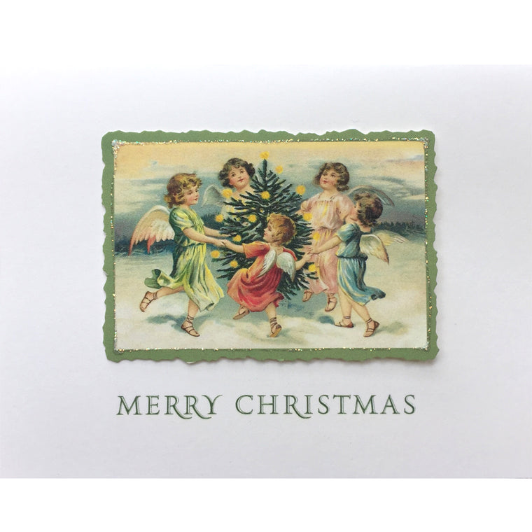 Angels Christmas Tree Card