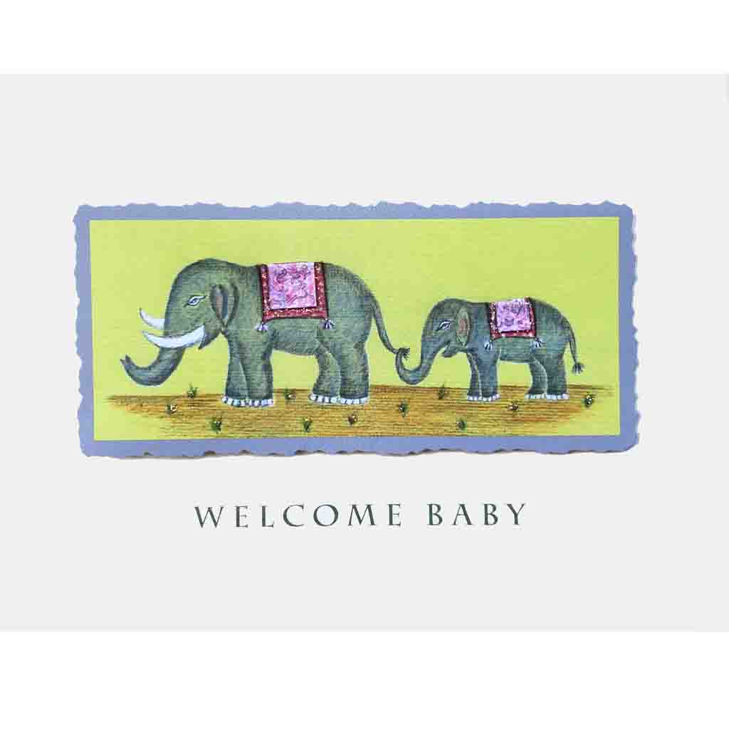 Elephants Welcome Baby Card