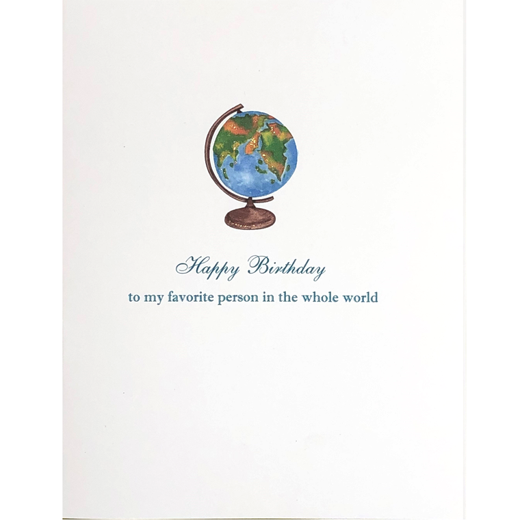 Globe Birthday Card