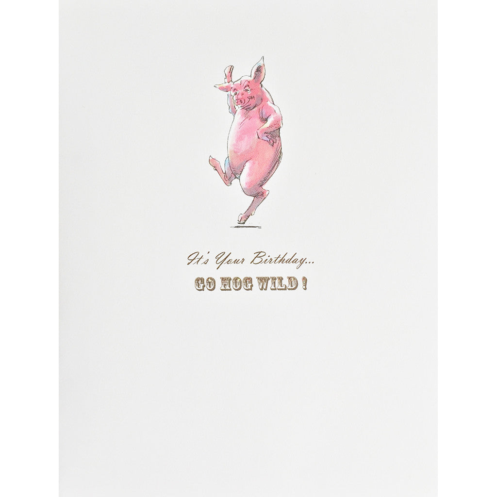 Greeting Card Hog Wild Birthday - Lumia Designs
