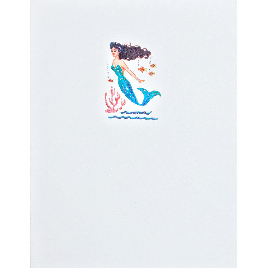 Greeting Card Blue Mermaid Lumia Designs