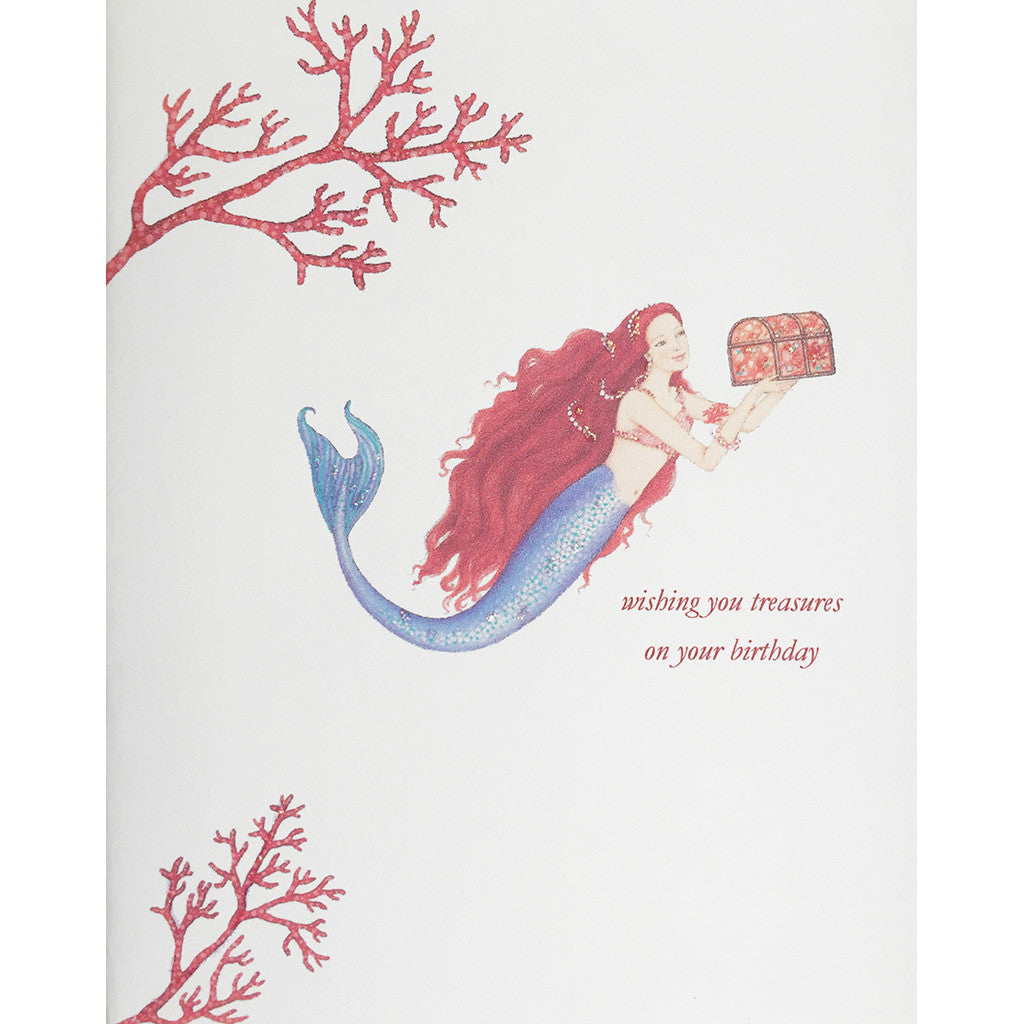 Greeting Card Mermaid Treasure Birthday - Lumia Designs