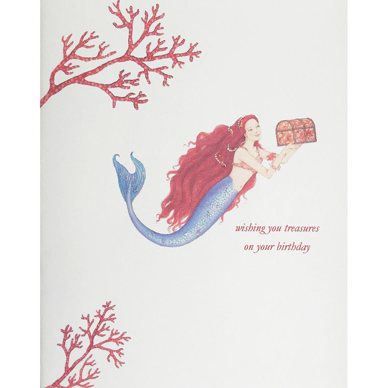 Greeting Card Mermaid Treasure Birthday - Lumia Designs