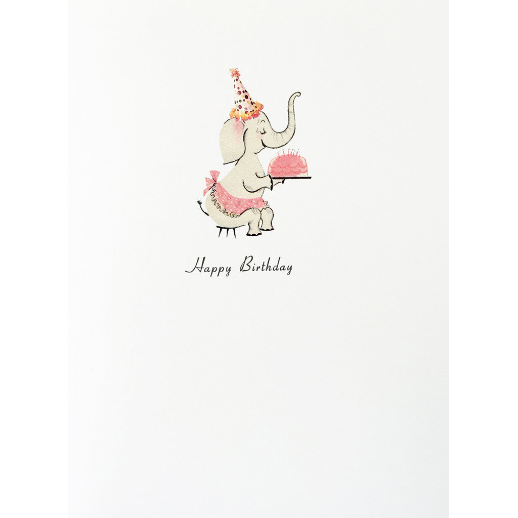 Greeting Card Elephant Cake Birthday - Lumia Designs