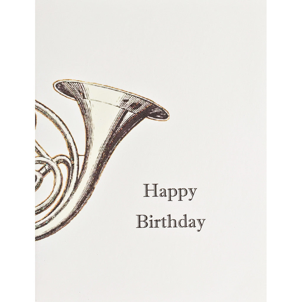Greeting Card French Horn Birthday - Lumia Designs