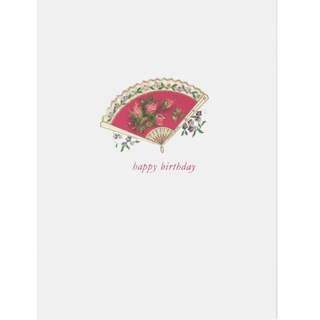 Red Fan Birthday Card - Lumia Designs