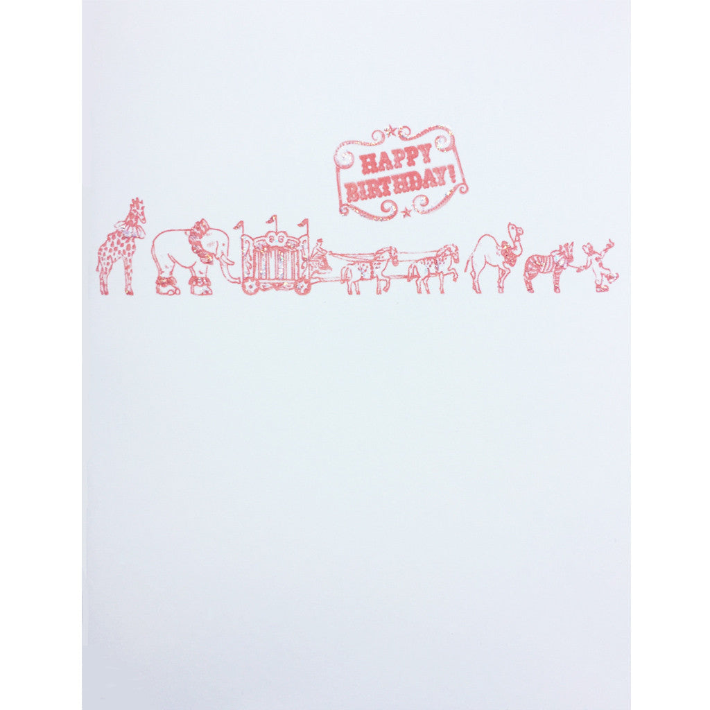 Circus Train Birthday Card