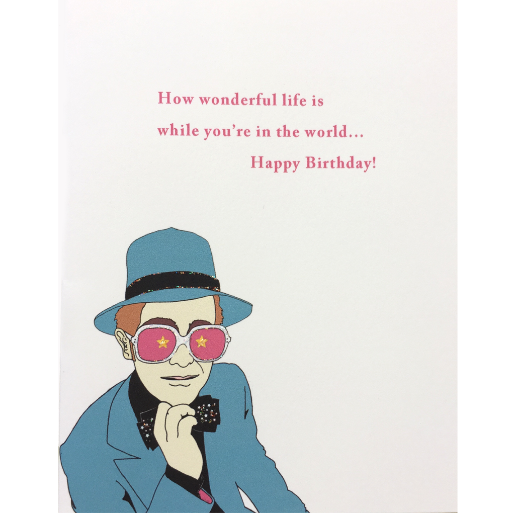 Elton John Birthday Card