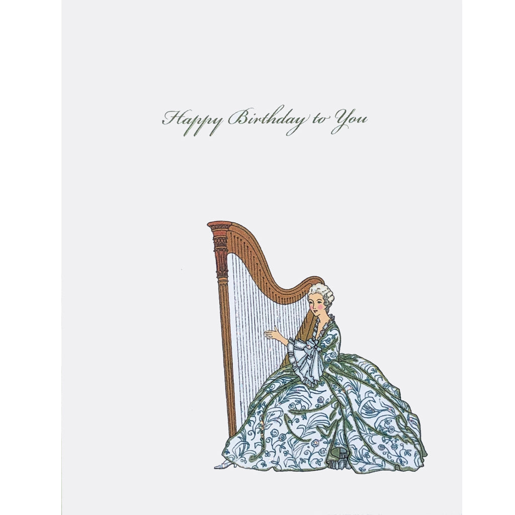 Harp Birthday Card