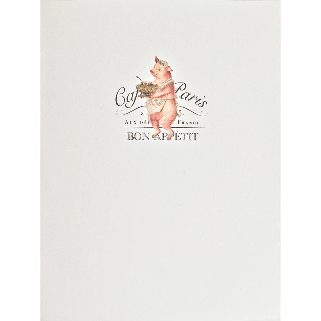 Greeting Card Paris Pig - Lumia Designs