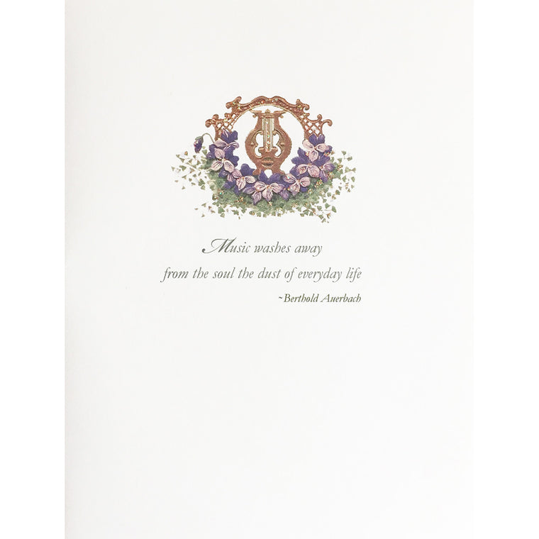 Greeting Card Music Lyre - Lumia Designs