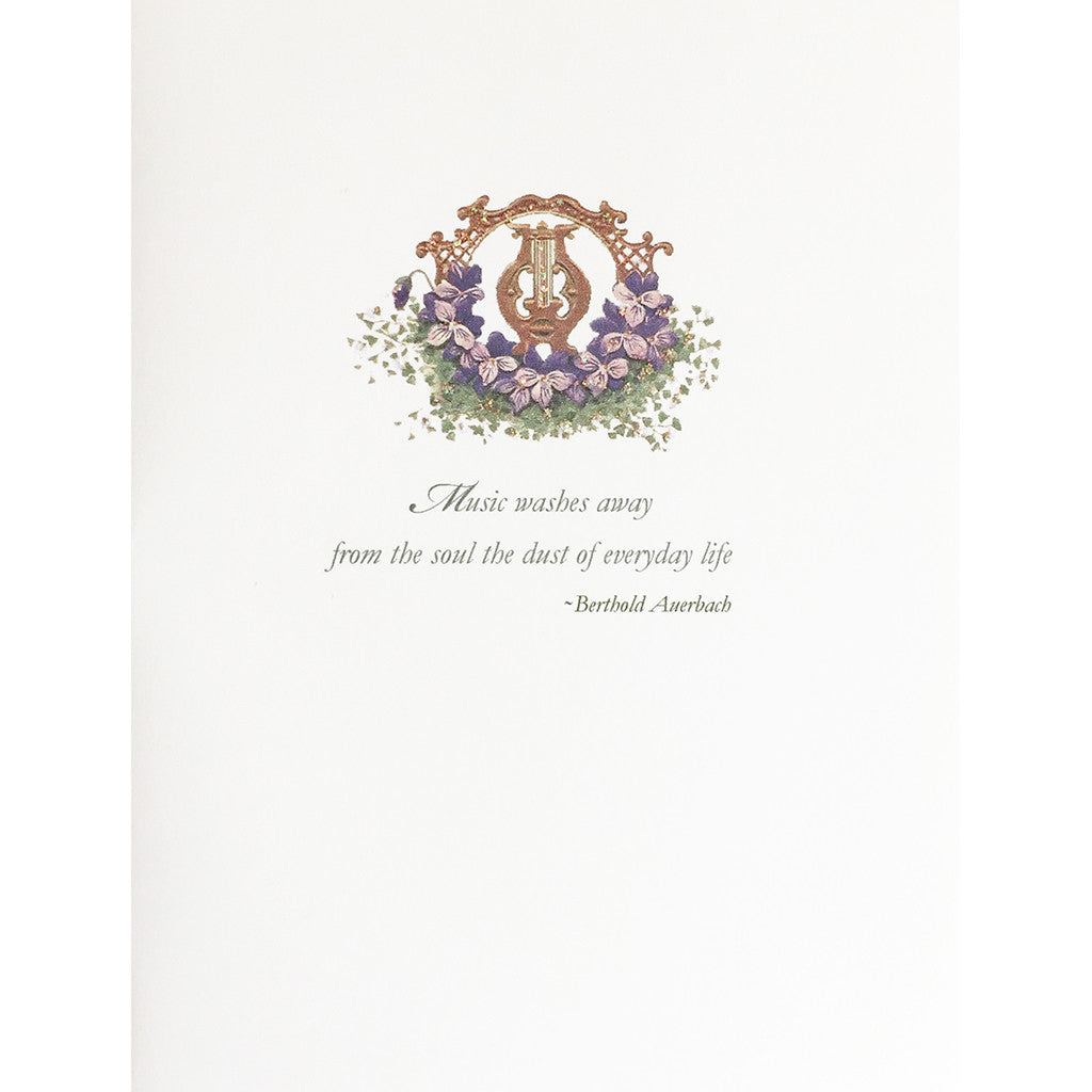 Greeting Card Music Lyre - Lumia Designs