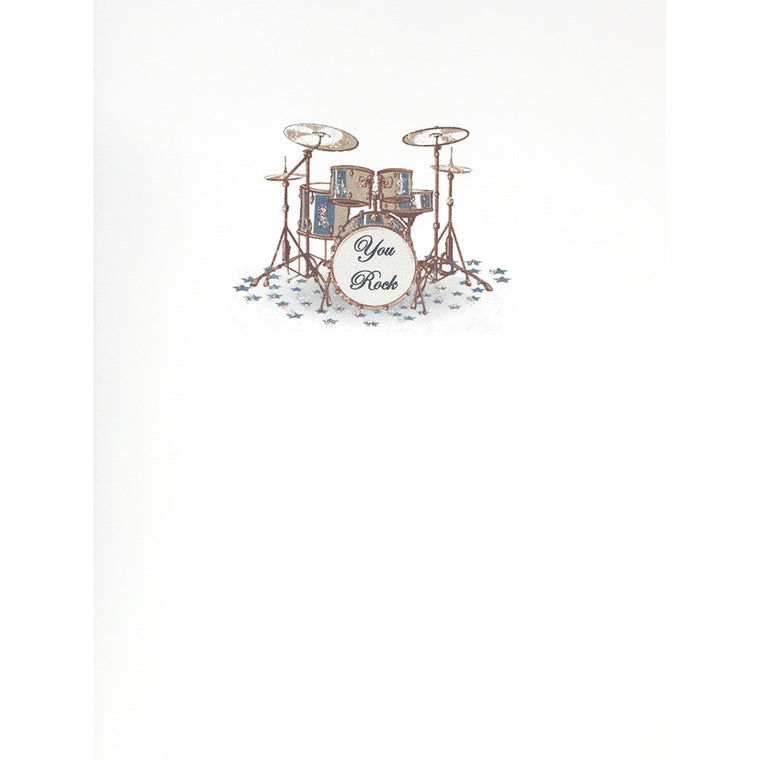 Greeting Card You Rock with Drum-set - Lumia Designs