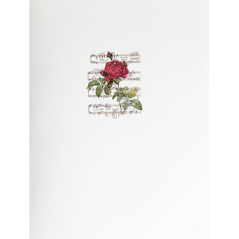 Greeting Card Music Rose - Lumia Designs