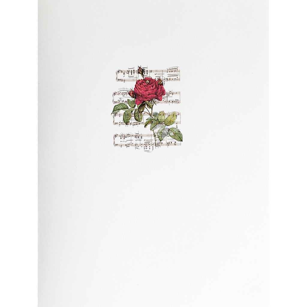 Greeting Card Music Rose - Lumia Designs