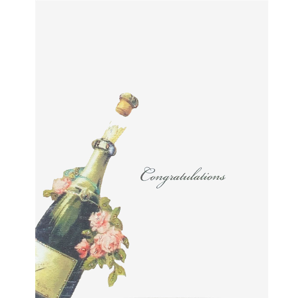 Champagne & Roses Congratulations Card