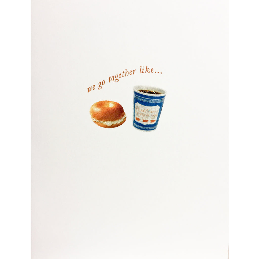 Coffee & Bagel Love Card