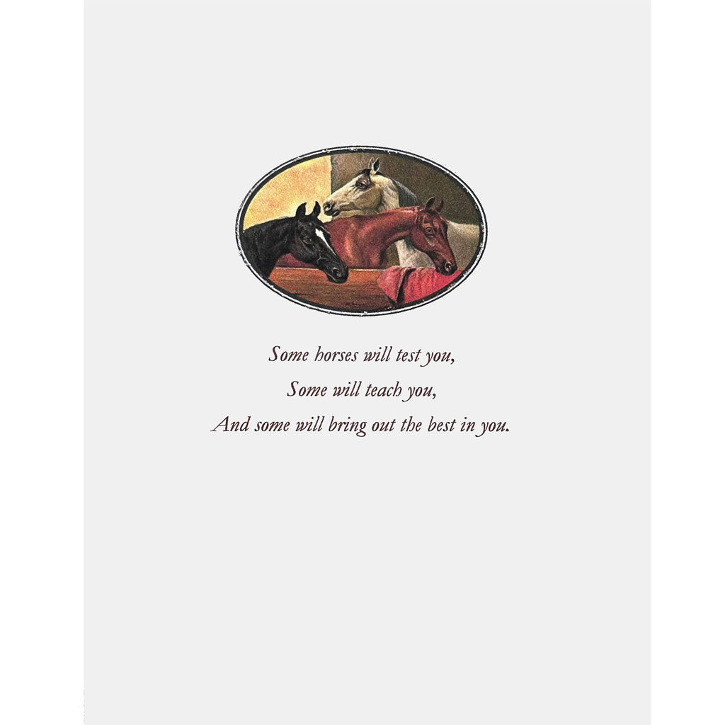 Three Horses Quote Card