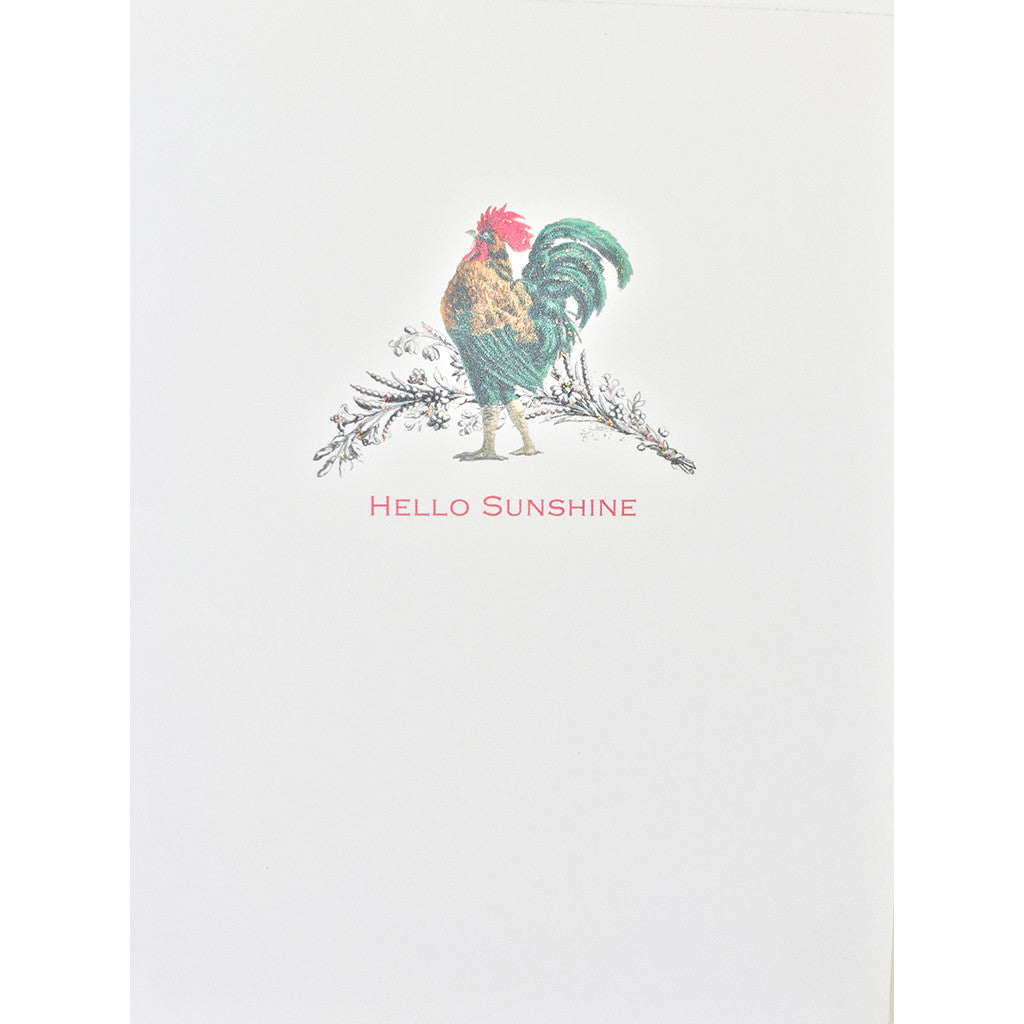 Greeting Card Rooster Sunshine - Lumia Designs
