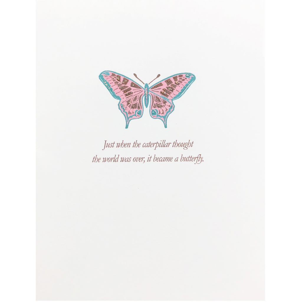 Butterfly Re-Birth Encouragement Card