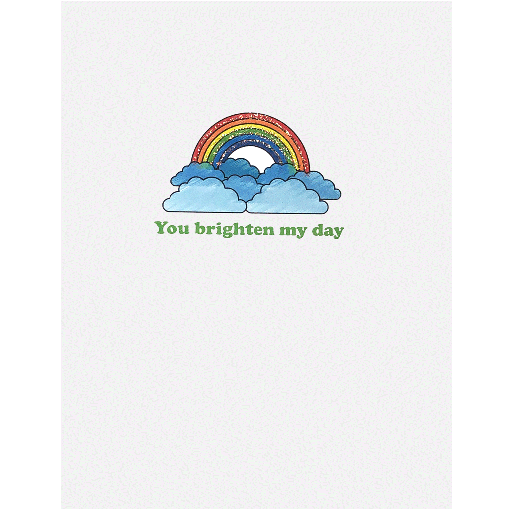 You Brighten My Day Rainbow Friendship Card