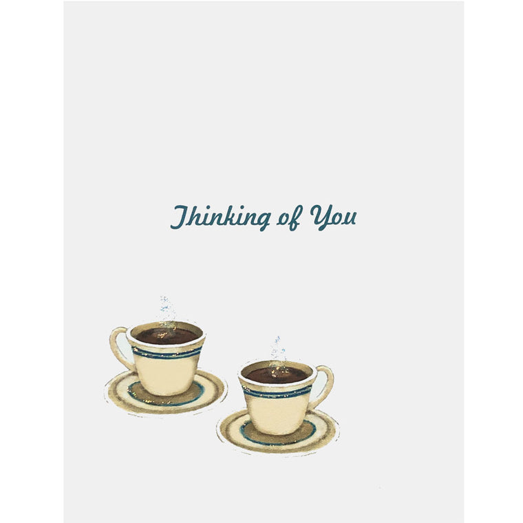 Coffee Cups Thinking of You Card