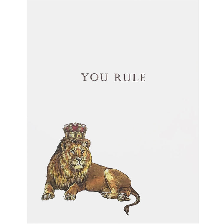 Lion King You Rule Card