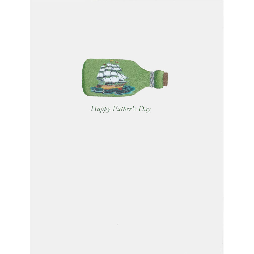 Ship in Bottle Father's Day Card