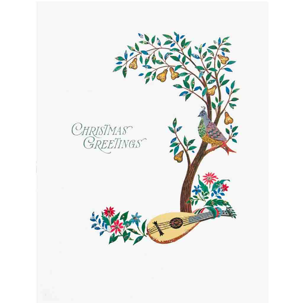 Partridge in a Pear Tree greeting card Lumia Designs