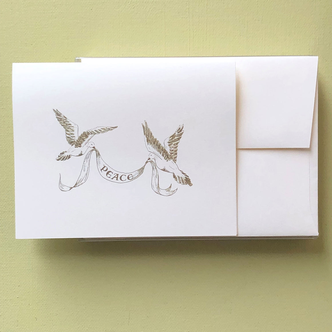 Gold Doves Peace Boxed Cards